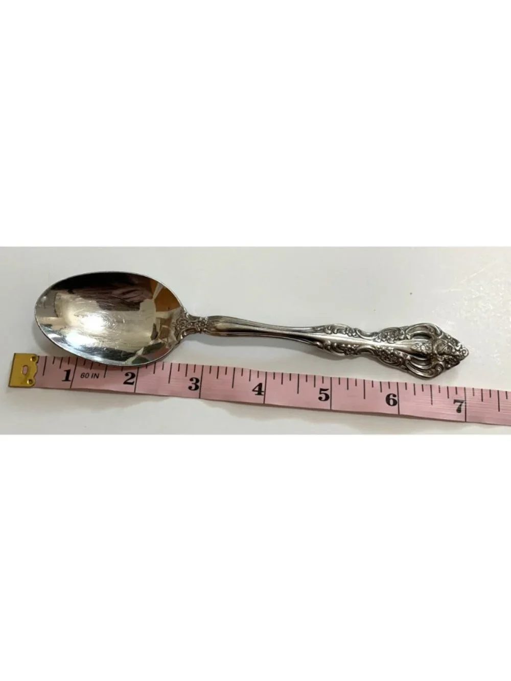 Oneida Michelangelo Cube Set 12 Oval Soup Spoons Stainless Ornate Floral 6.75